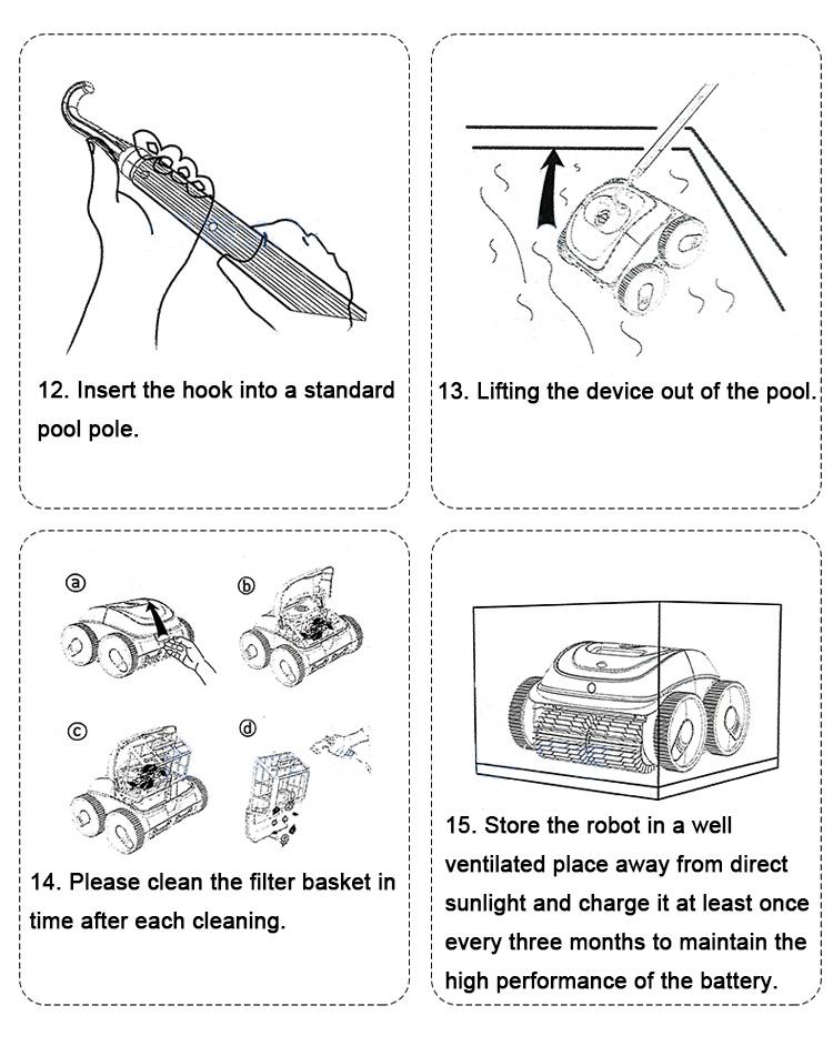 robot nettoyeur de piscine creus&eacute;e