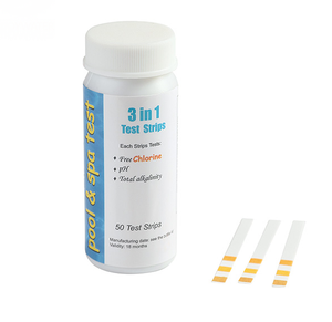 Les bandelettes de test de brome 3 en 1 testent le brome, le PH et l'alcalinité totale