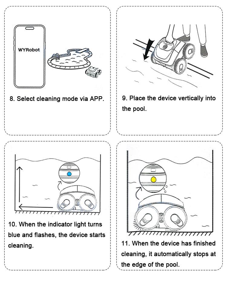 robot nettoyeur de piscine sans fil