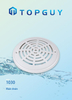 Accessoires de piscine de produit d'usine en plastique de forme carrée blanche Bonde principale de piscine